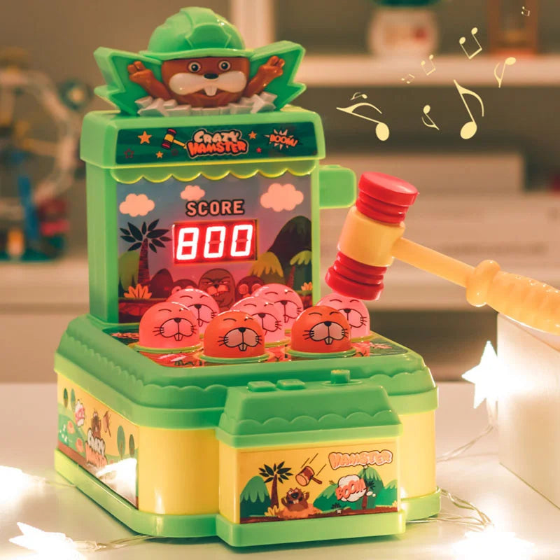 Whack a Mole Challenge Scoring Party Games Toys Electric Two Person Battle Table Games with Lights Music Cartoon Desktop Toys
