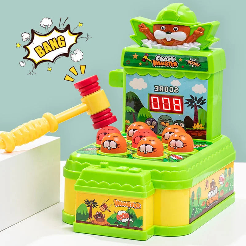 Whack a Mole Challenge Scoring Party Games Toys Electric Two Person Battle Table Games with Lights Music Cartoon Desktop Toys