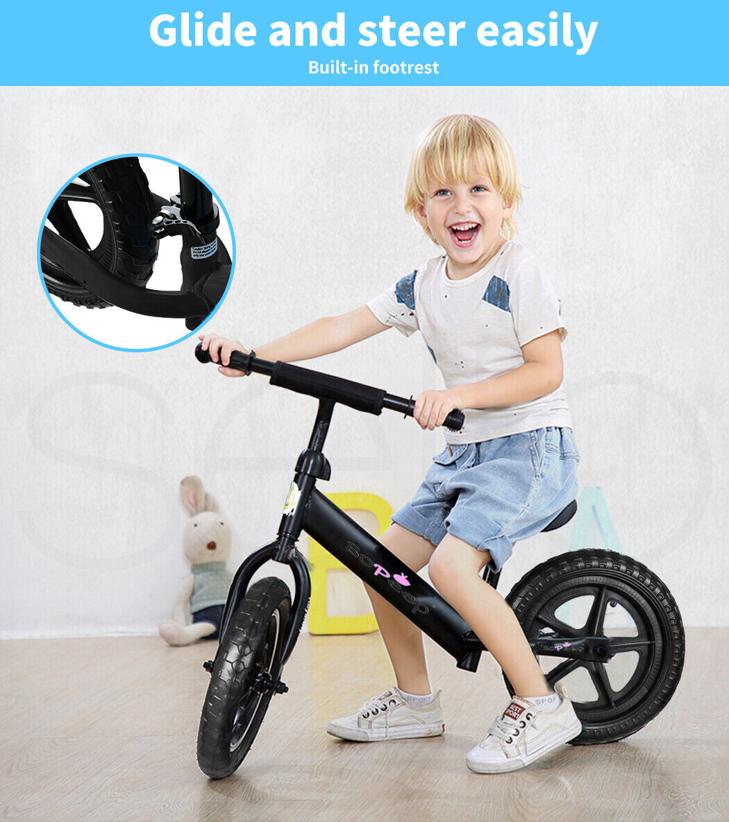 Bopeep Kids Balance Bike Ride on Toys Push Bicycle Children Outdoor Toddler Safe