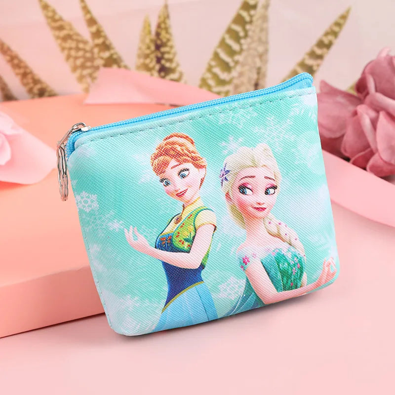 Anime Figures Frozen Elsa Anna Princess Children'S Coin Purse Pu Mini Kids Girls Wallet Cartoon Toys Frozen Bags Gifts