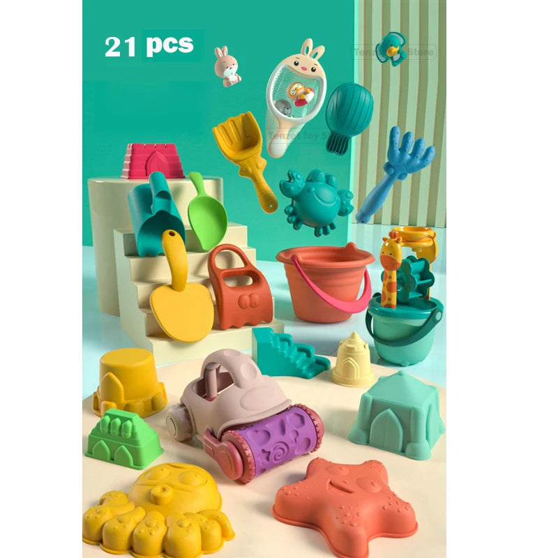 Summer Beach Toys for Kids Animal Model Seaside Beach Toys Digging Sand Tool with Shovel Water Game Play Swimming Bath Toys
