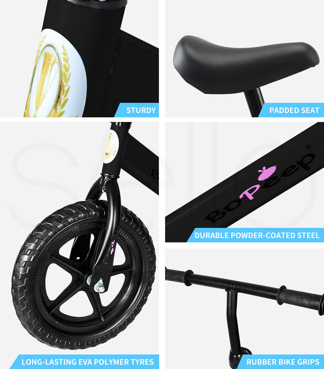 Bopeep Kids Balance Bike Ride on Toys Push Bicycle Children Outdoor Toddler Safe