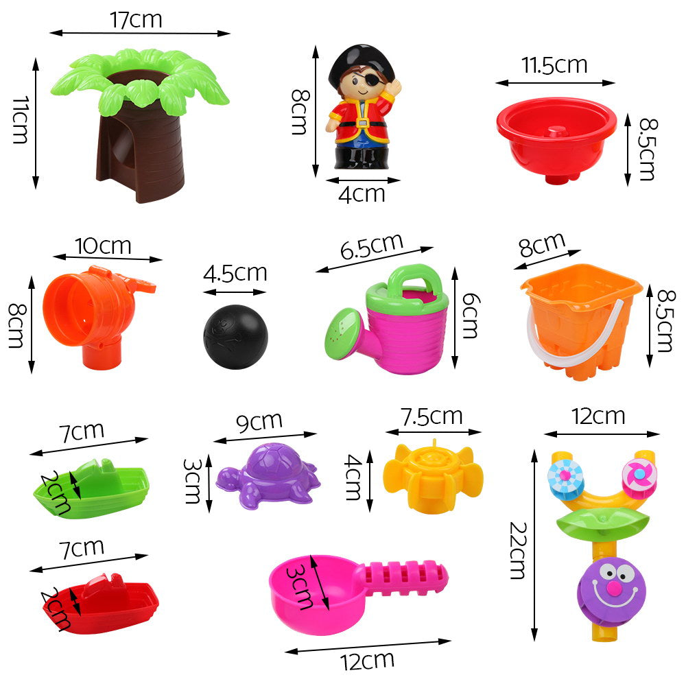 Kids Sandpit Pretend Play Set Sand Water Table Outdoor Beach Toy Children
