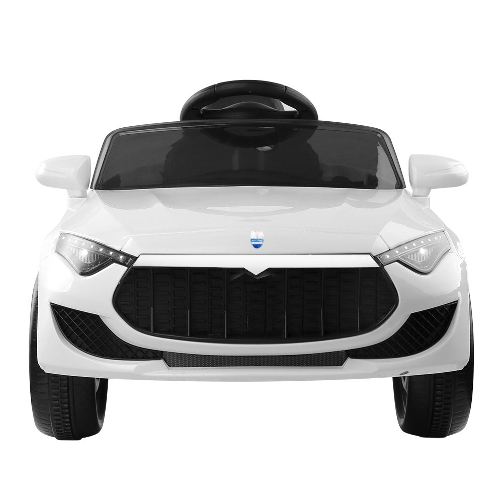 Kids Electric Ride On Car Cars Music Headlight Remote Control 12V White