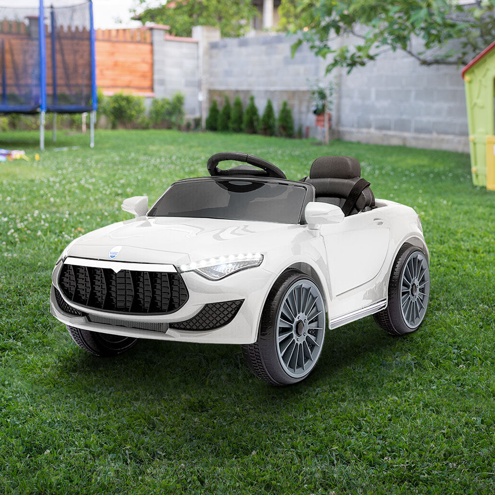 Kids Electric Ride On Car Cars Music Headlight Remote Control 12V White