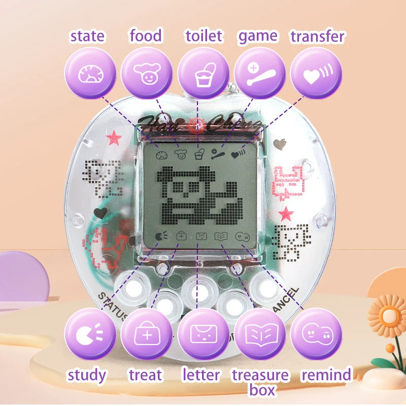 Tamagotchi 1Pcs Children'S Electronic Pet 168 Pets in 1 Virtual Cyber Kid Digital Pet Toy Pixel Funny Gift Play Toy Keychain BTJ