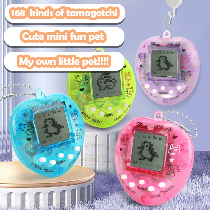 Tamagotchi 1Pcs Children'S Electronic Pet 168 Pets in 1 Virtual Cyber Kid Digital Pet Toy Pixel Funny Gift Play Toy Keychain BTJ