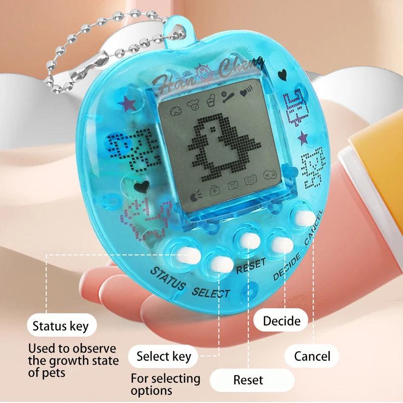 Tamagotchi 1Pcs Children'S Electronic Pet 168 Pets in 1 Virtual Cyber Kid Digital Pet Toy Pixel Funny Gift Play Toy Keychain BTJ