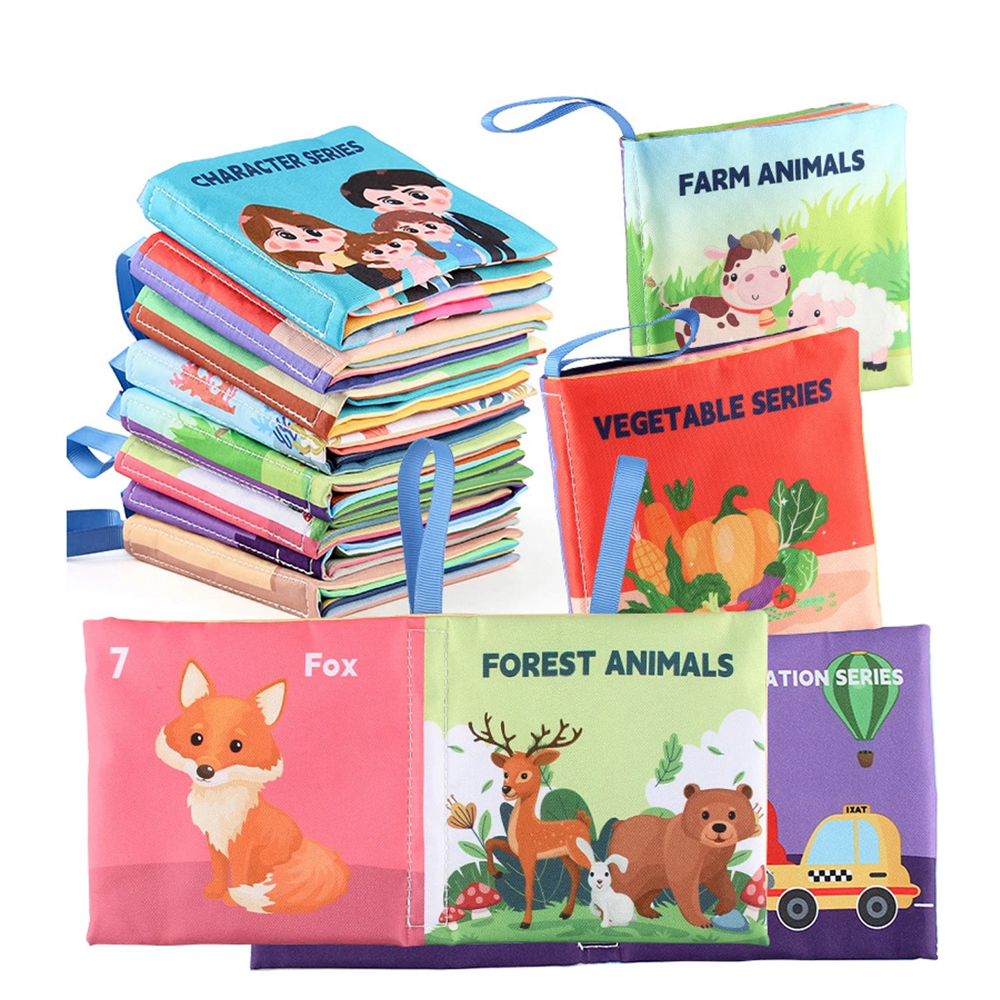 Soft Baby Books Toys Montessori 3D Touch Feel High Contrast Cloth Book Sensory Early Learning Games for Kids Educational Toys
