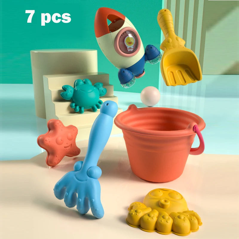 Summer Beach Toys for Kids Animal Model Seaside Beach Toys Digging Sand Tool with Shovel Water Game Play Swimming Bath Toys