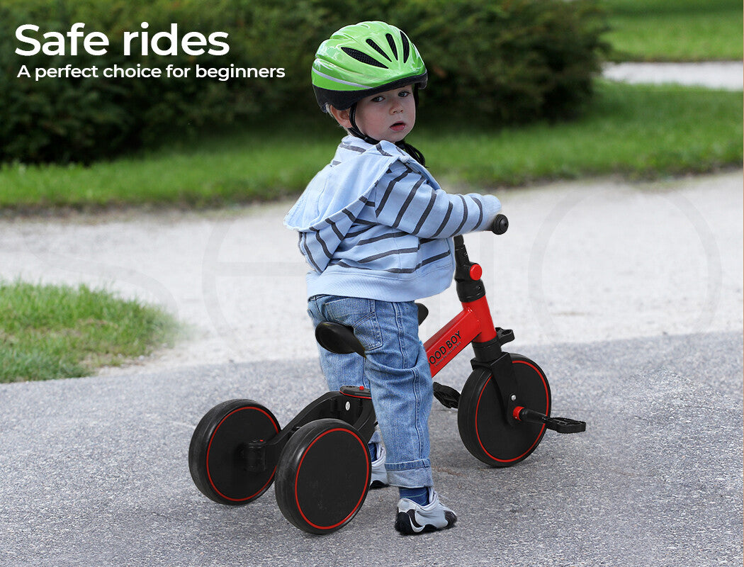 Bopeep Kids Tricycle Toddler Balance Bike 3 In1 Ride on Toys Toddler Push Trike