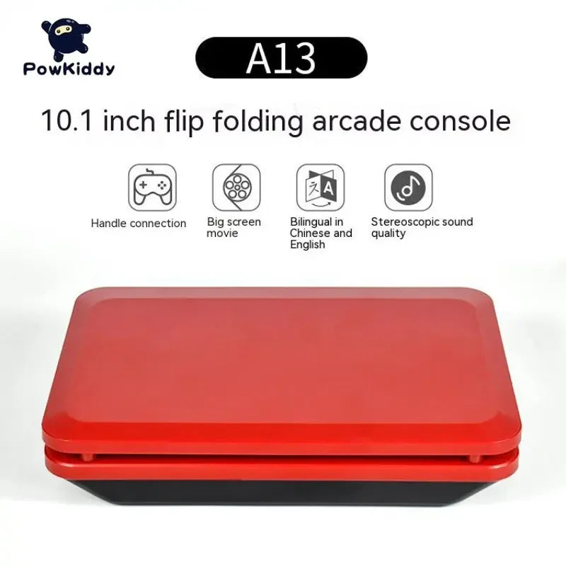 2023 New Powkiddy A13 10 Inch Large Screen Detachable Joystick Retro Game Players High-Definition Retro Mini Game Machine Gift