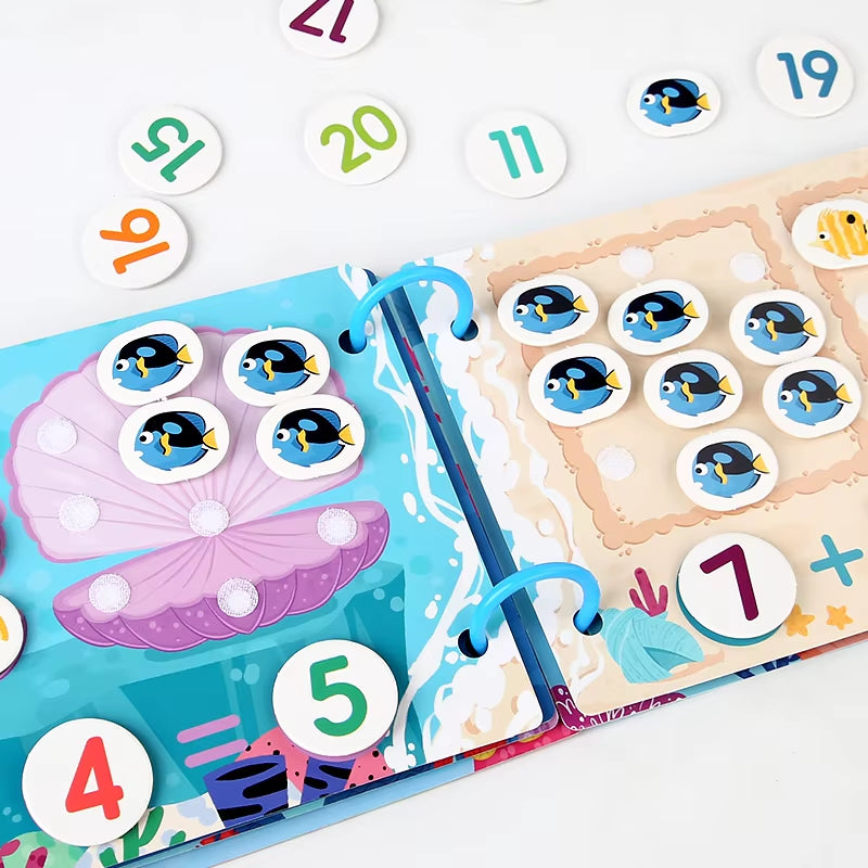 Montessori Baby Busy Book Sticker Quiet Book for Kids Early Educational Toy Toddlers Matching Puzzles Game Learning Toys Gifts