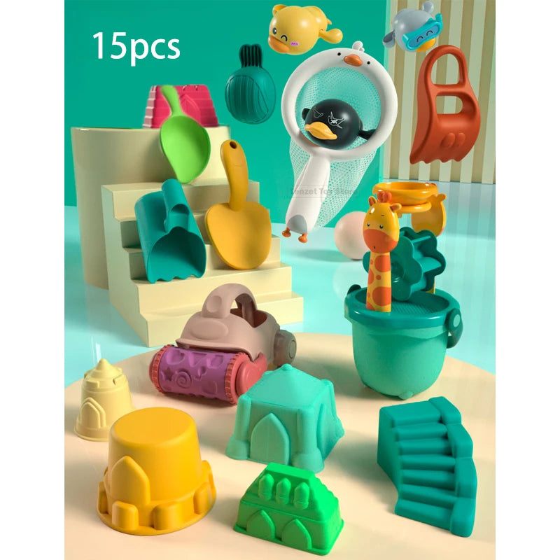 Summer Beach Toys for Kids Animal Model Seaside Beach Toys Digging Sand Tool with Shovel Water Game Play Swimming Bath Toys