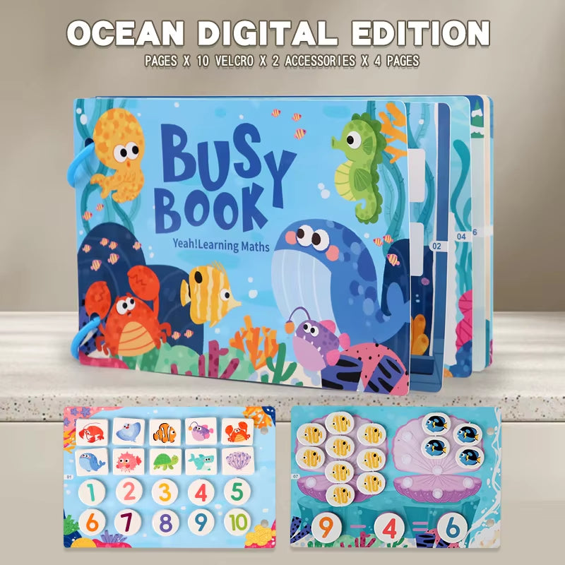 Montessori Baby Busy Book Sticker Quiet Book for Kids Early Educational Toy Toddlers Matching Puzzles Game Learning Toys Gifts