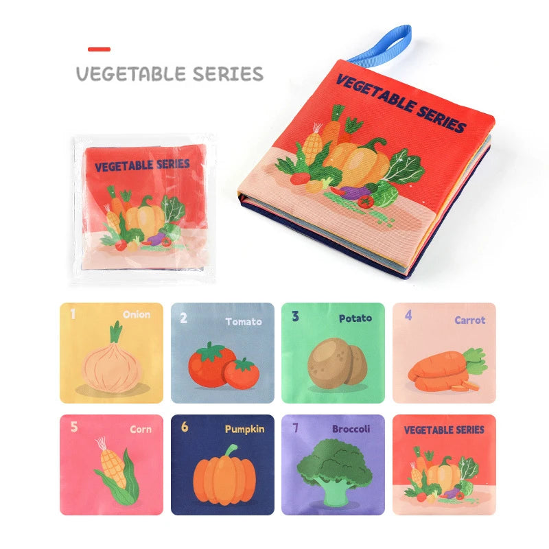 Soft Baby Books Toys Montessori 3D Touch Feel High Contrast Cloth Book Sensory Early Learning Games for Kids Educational Toys