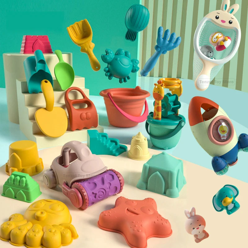 Summer Beach Toys for Kids Animal Model Seaside Beach Toys Digging Sand Tool with Shovel Water Game Play Swimming Bath Toys