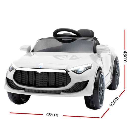 Kids Electric Ride On Car Cars Music Headlight Remote Control 12V White