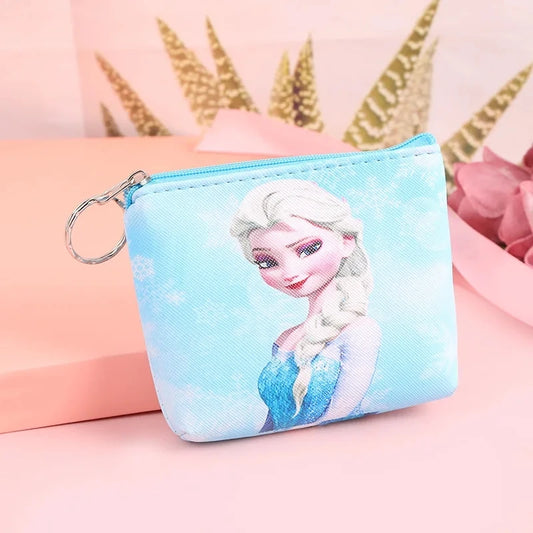 Anime Figures Frozen Elsa Anna Princess Children'S Coin Purse Pu Mini Kids Girls Wallet Cartoon Toys Frozen Bags Gifts